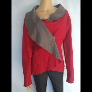 Purity blouse, size S, color red and grey.